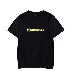 Frank Ocean Blonded Radio New Classic Logo T-shirt Black/Bolt Yellow